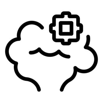 Cloud computing icon depicting data processing and storage vector