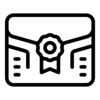 Official document with stamp and ribbon is awarding vector