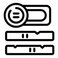 Cryptocurrency mining farm generating digital currency icon vector
