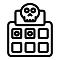 Skull sitting on top of a control panel icon vector