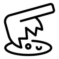 Axe breaking ground for new construction project icon vector