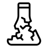 Broken chemical flask showing chemistry experiment risk vector