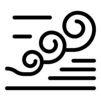 Strong wind blowing from right to left over ground vector