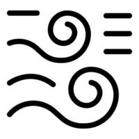 Wind blowing icon representing airflow with swirls and lines vector