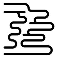 Minimalist black lines creating flowing abstract pattern vector