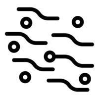 Electronic circuit board pattern showing microchip technology vector
