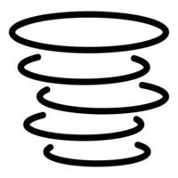 Black spiral shape creating illusion of movement and depth vector