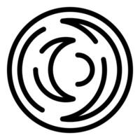 Round abstract element rotating inside circle shape icon vector