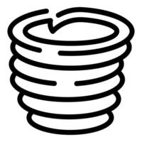 Tornado rotating, forming destructive funnel cloud vector