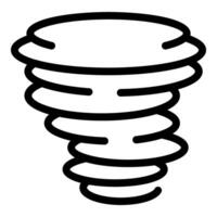 Big tornado rotating and forming a vortex vector