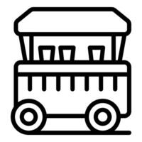 Mobile food cart offering refreshing beverages at the park vector