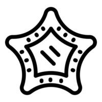 Star shaped military order badge with stripes showing rank vector
