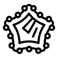 Five pointed star shape award with dots around for best performance vector