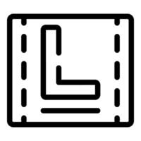 Parking space icon showing available spot for car parking vector