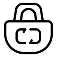 Padlock icon showing updating process vector