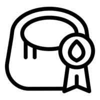 Waterproof material passing quality control check icon vector