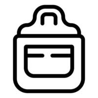 Line icon style illustration of a pocket protector representing safety and protection vector