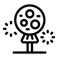 Firework show with exploding firework star icon vector