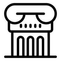 Ionic order column standing tall representing ancient greek architecture vector