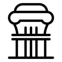 Ionic order column capital representing ancient greek architecture vector