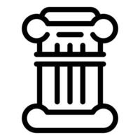 Antique column structure symbolizing classical architecture and history vector