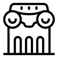Ancient greek ionic order column capital icon showing style of architecture vector