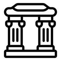 Ancient greek architecture icon representing classical style vector