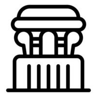 Ancient building with columns representing classical architecture vector
