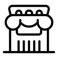Ancient greek ionic order column with volutes supporting architecture vector