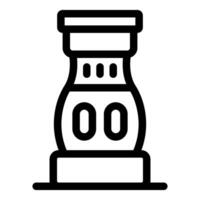 Chess piece rook standing on top of chessboard square vector