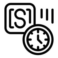 Clock showing stage 1 of sleep cycle icon vector