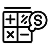 Calculator showing currency exchange rate icon vector