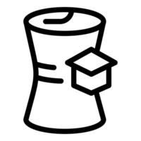 Database storing graduation cap icon representing online education vector