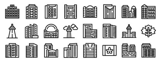 Barcelona icons set. Architect presenting famous buildings and world heritage sites using architectural model vector
