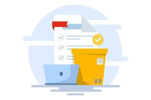 the concept of quality control assurance, QC to check quality and provide certification or approval, processes to ensure product excellence and service delivery. flat illustration. vector