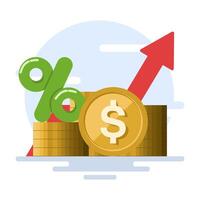Financial analysis concept, handing over money for business investment, business financial investment, analyzing growth, site statistics, data information, statistics, digital marketing. . vector