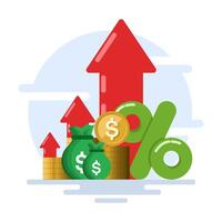 Financial analysis concept, handing over money for business investment, business financial investment, analyzing growth, site statistics, data information, statistics, digital marketing. . vector