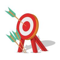 goal concept, marketing business money income goal idea, strategy achievement, success targeting audience modern image design. successfully targeted its audience. cartoon illustration. vector