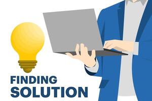 The concept of finding solutions or solving problems, brainstorming, innovation and decision making with oneself or teamwork. Creative thinking, challenges and business growth. illustration. vector
