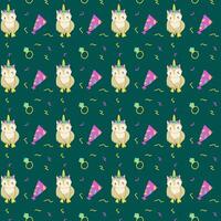 Cute unicorn seamless pattern for textile. Childish magic background. vector