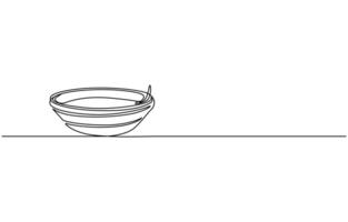 One line of candle diwali isolated on white background. Hand drawing single continuous line vector
