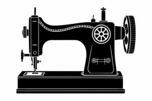 a black and white illustration of a sewing machine vector