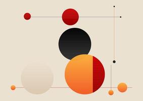 abstract minimal retro styled design background vector