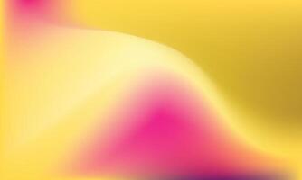 abstract background with smooth wavy lines in yellow, orange and pink colors vector