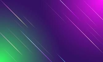Abstract colorful gradient lines with blue and pink light on purple background. vector