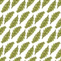 Seamless pattern of rosemary branch in flat style. Design with healing herb for packaging, wallpaper, menu. illustration on a white background. vector