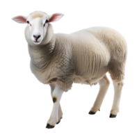sheep standing and looking forward isolated on transparent background png