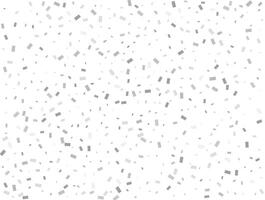 Magic silver Rectangular glitter confetti background. White festive texture. vector