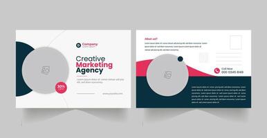 Creative Postcard or Eddm postcard design template vector