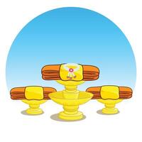 A set of robes for offering to Buddhist monks vector